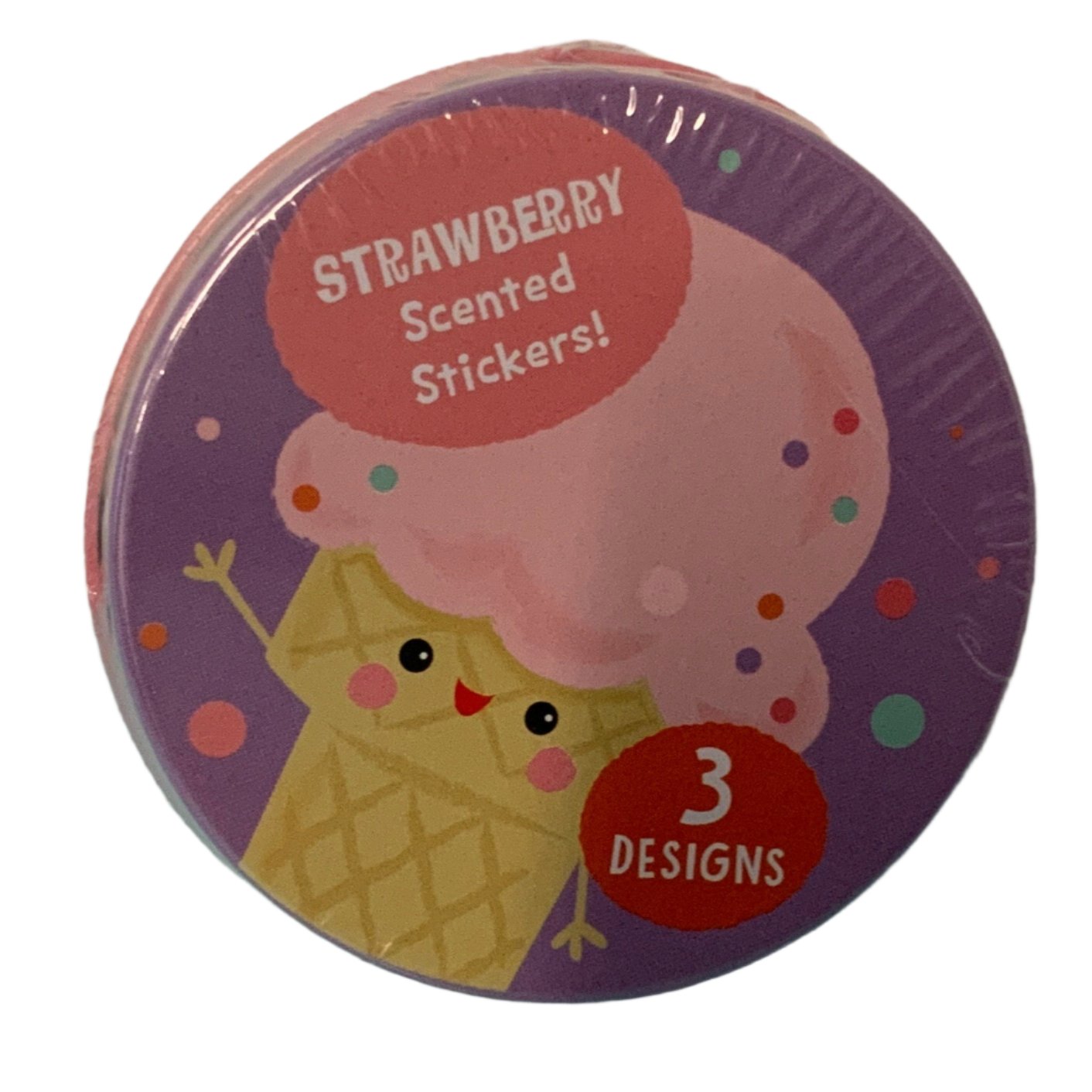 Strawberry scented stickers tin