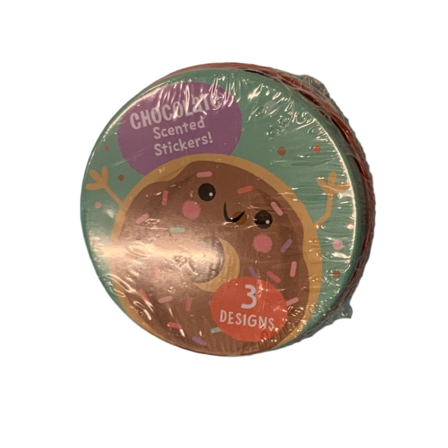 Chocolate scented stickers tin