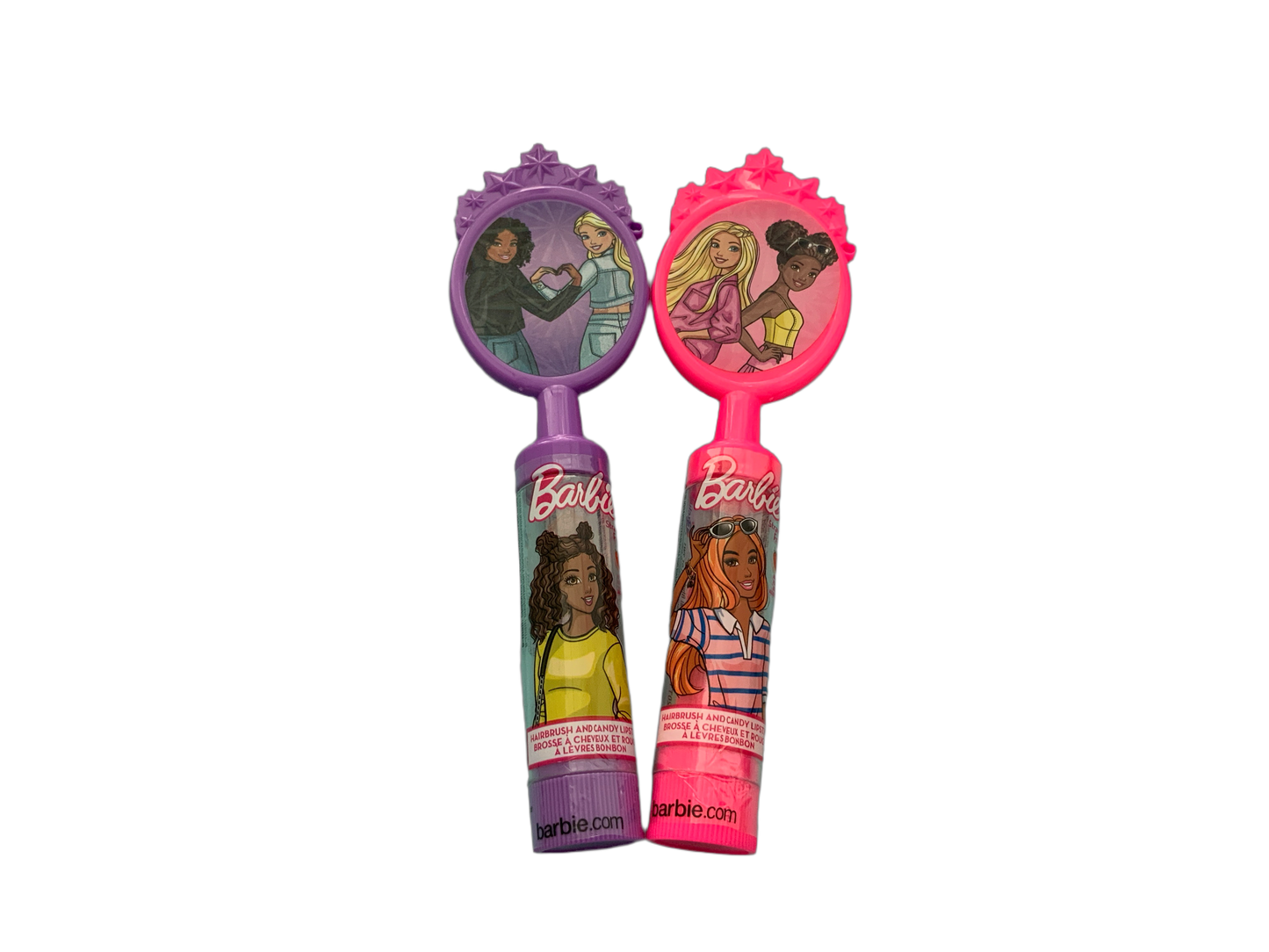 Barbie hairbrush and Candy lipstick.