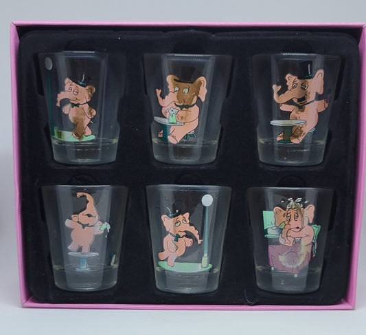 Pink Elephant Shot Glasses