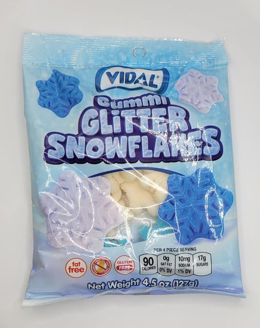 Vidal Gummi Glitter Snowflakes