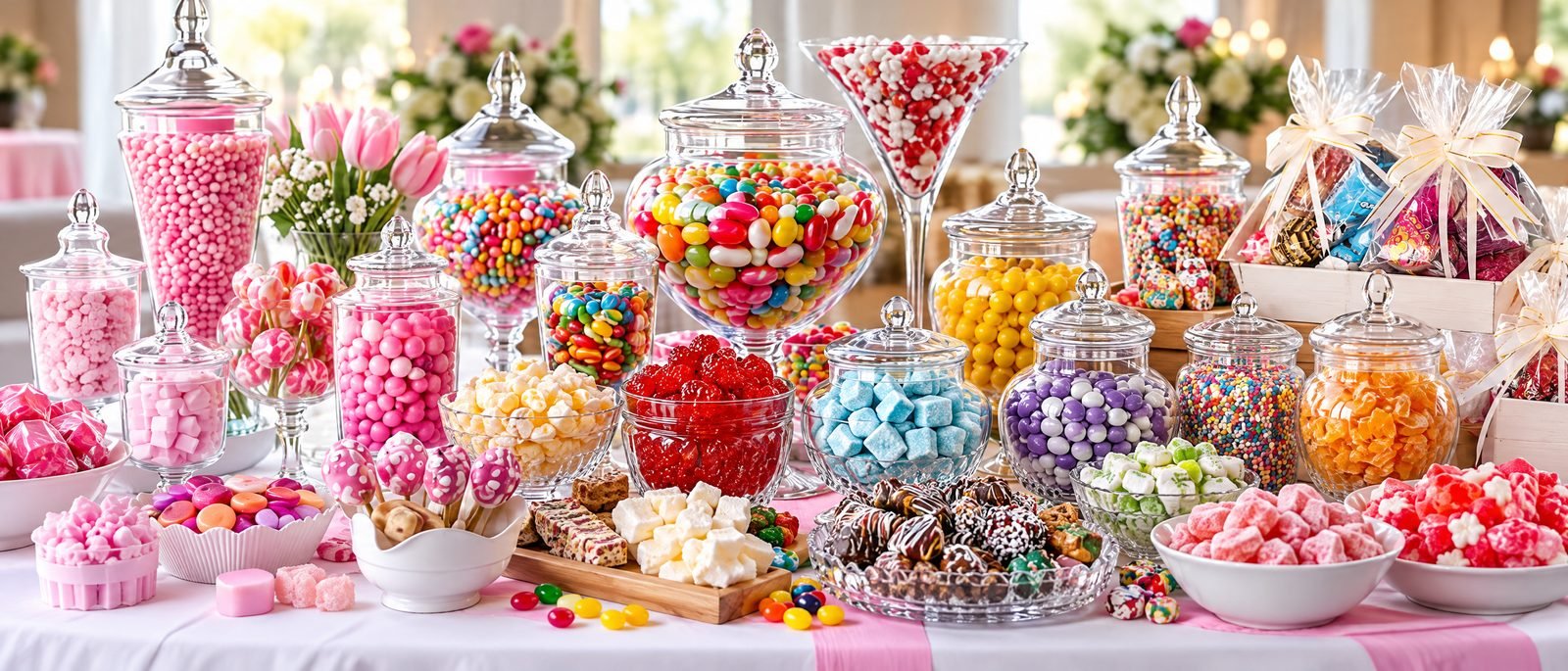 Custom candy sweet table by Kandy Sweeties