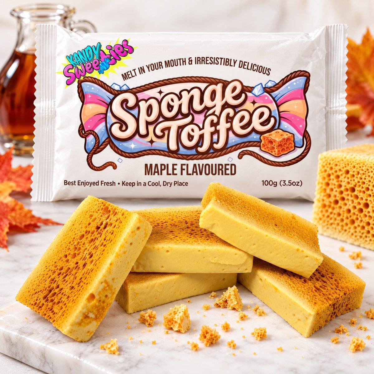 Maple Flavoured Sponge Toffee